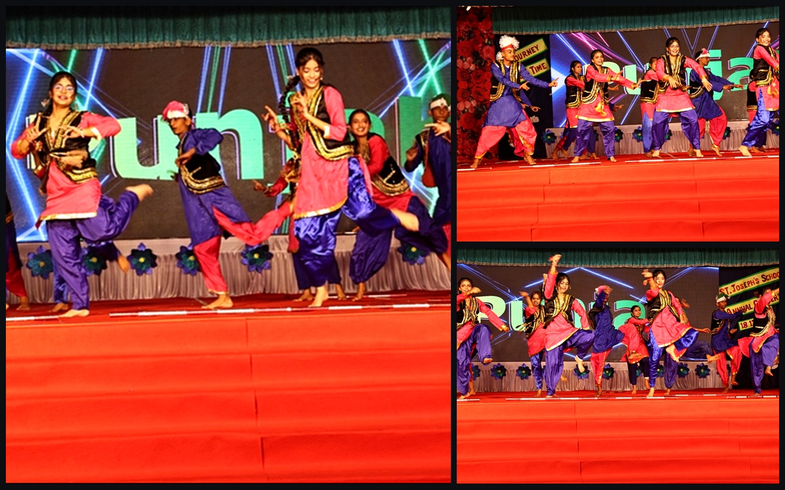 St. Joseph's student actors and dramatic production collage